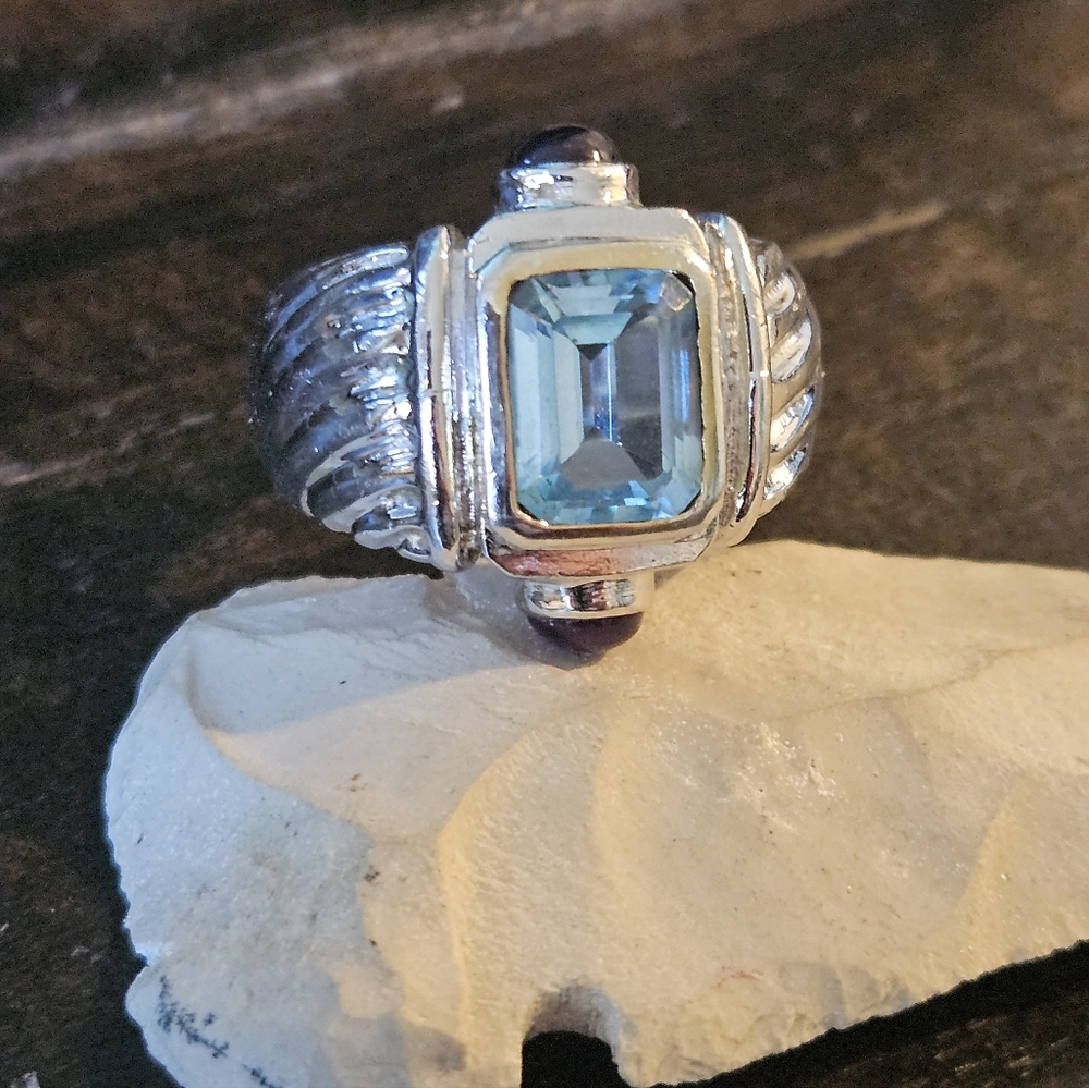 Sterling Silver Topaz/Amethyst Ring - Picture 6 of 8